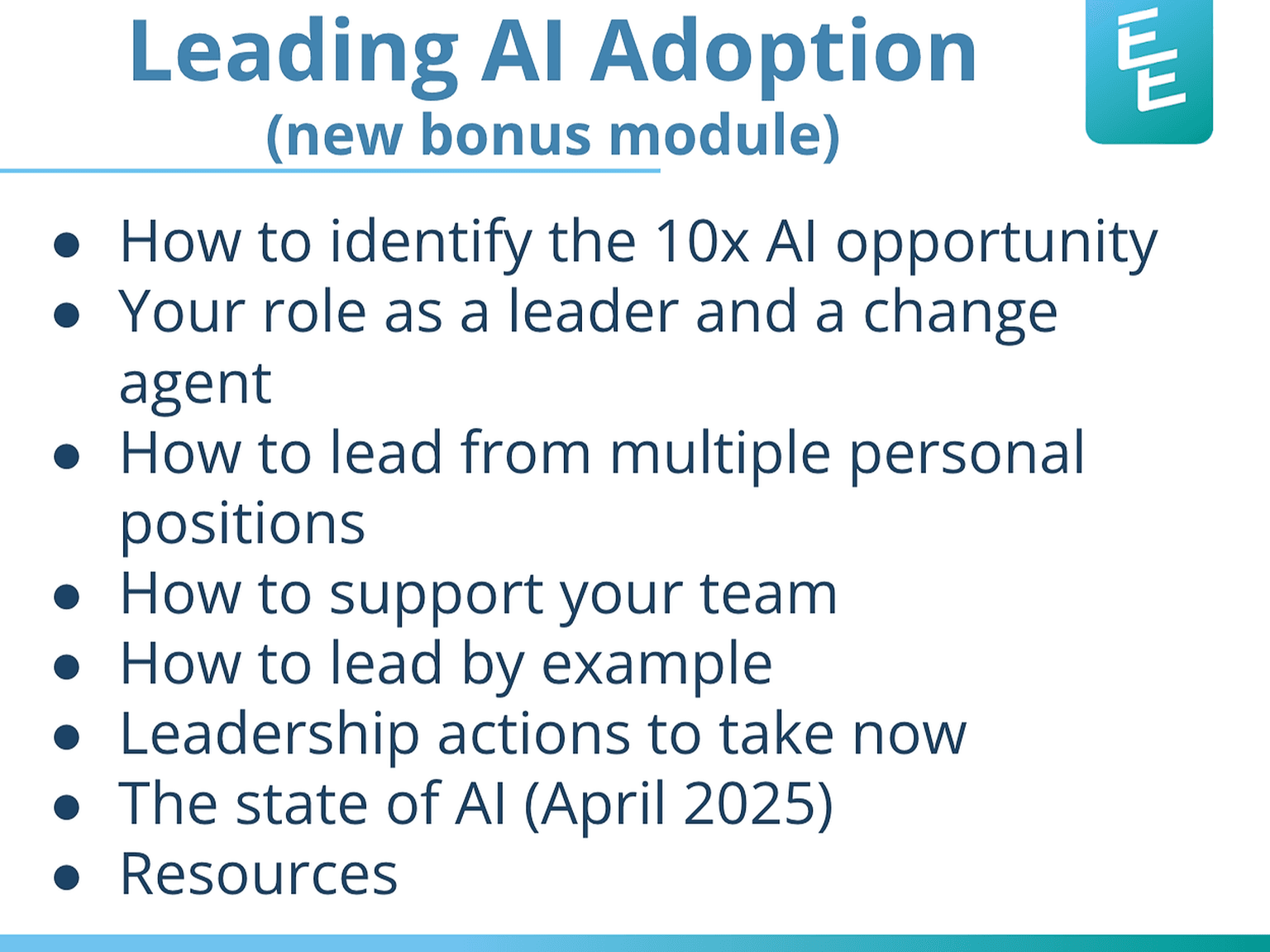 How to lead AI adoption & be a change agent