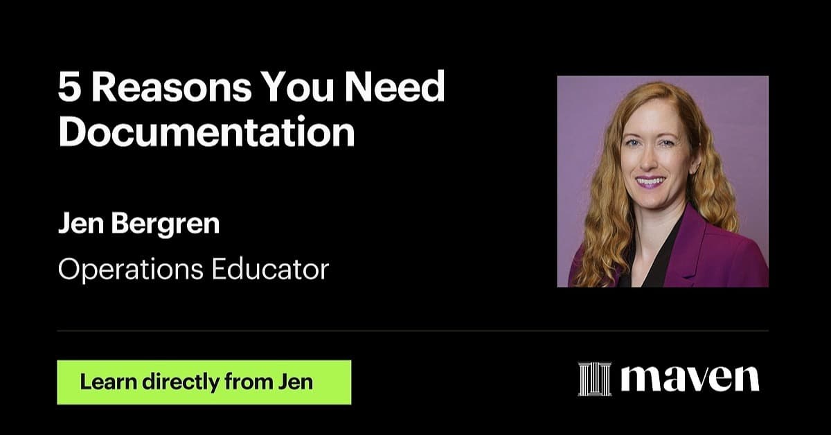 5 Reasons You Need Documentation