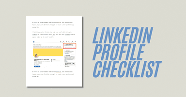 Linkedin Profile Checklist