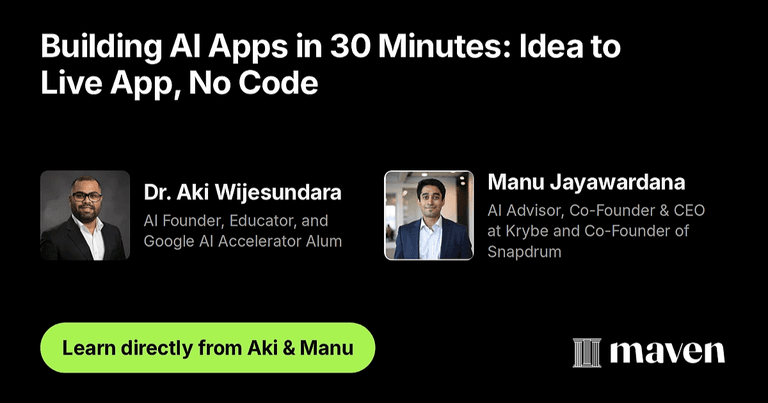 Building AI Apps in 30 Minutes: Idea to Live App, No Code cover image