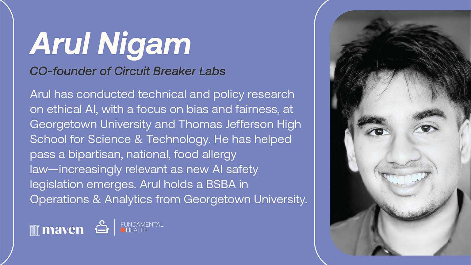 Arul will be co-hosting the Human and AI interaction live session.