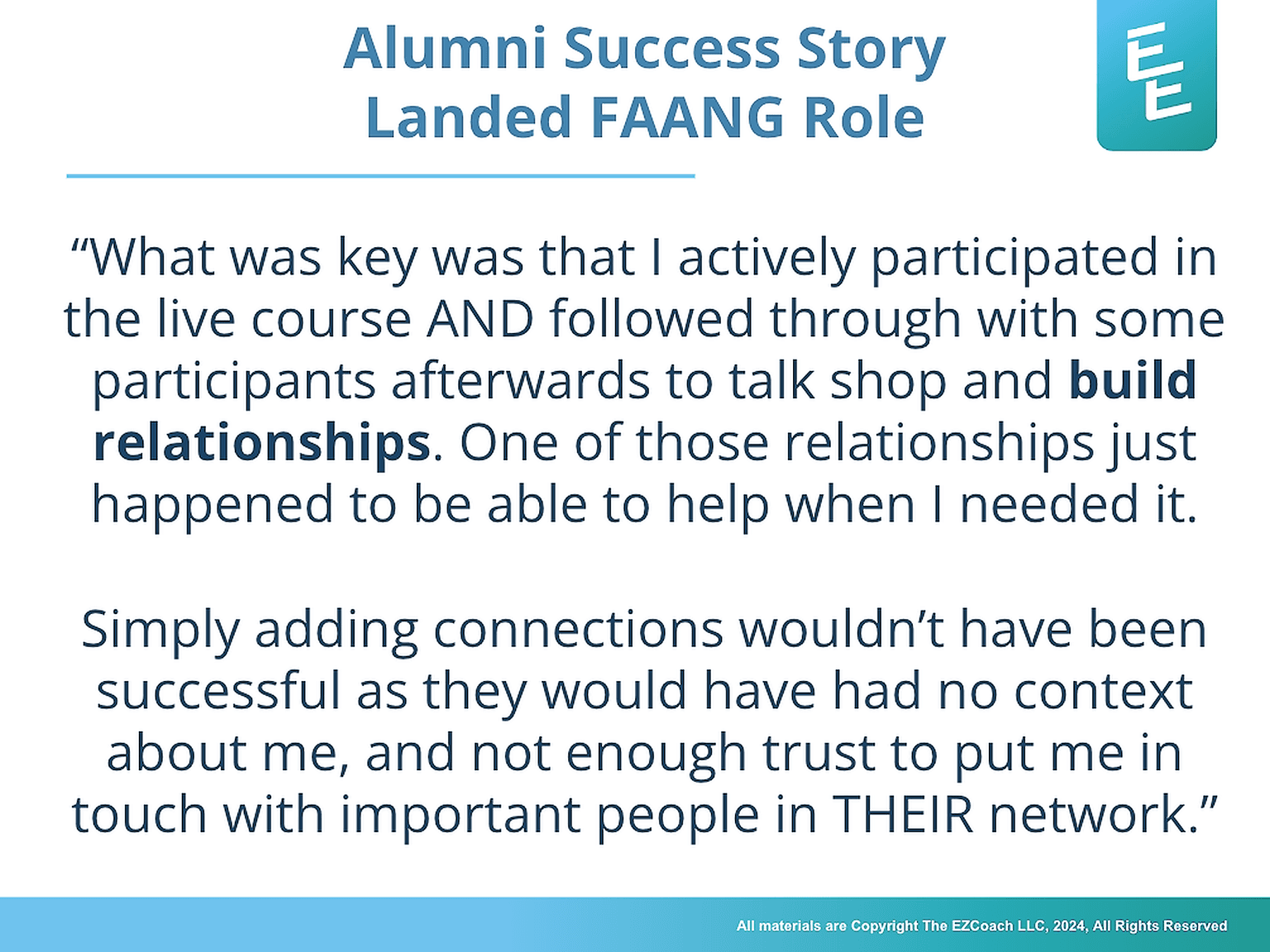 Alumni Success Story - Landed FAANG Role