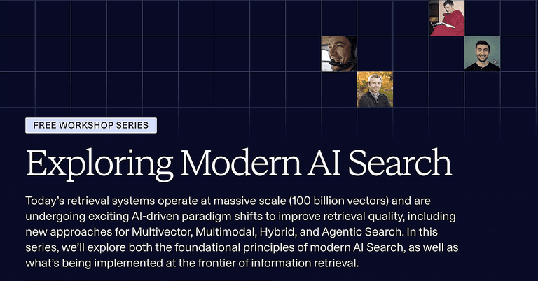 Free Live Sessions: "Exploring Modern AI Search" (6-part Series) | Feb 26 -  Mar 6 cover image