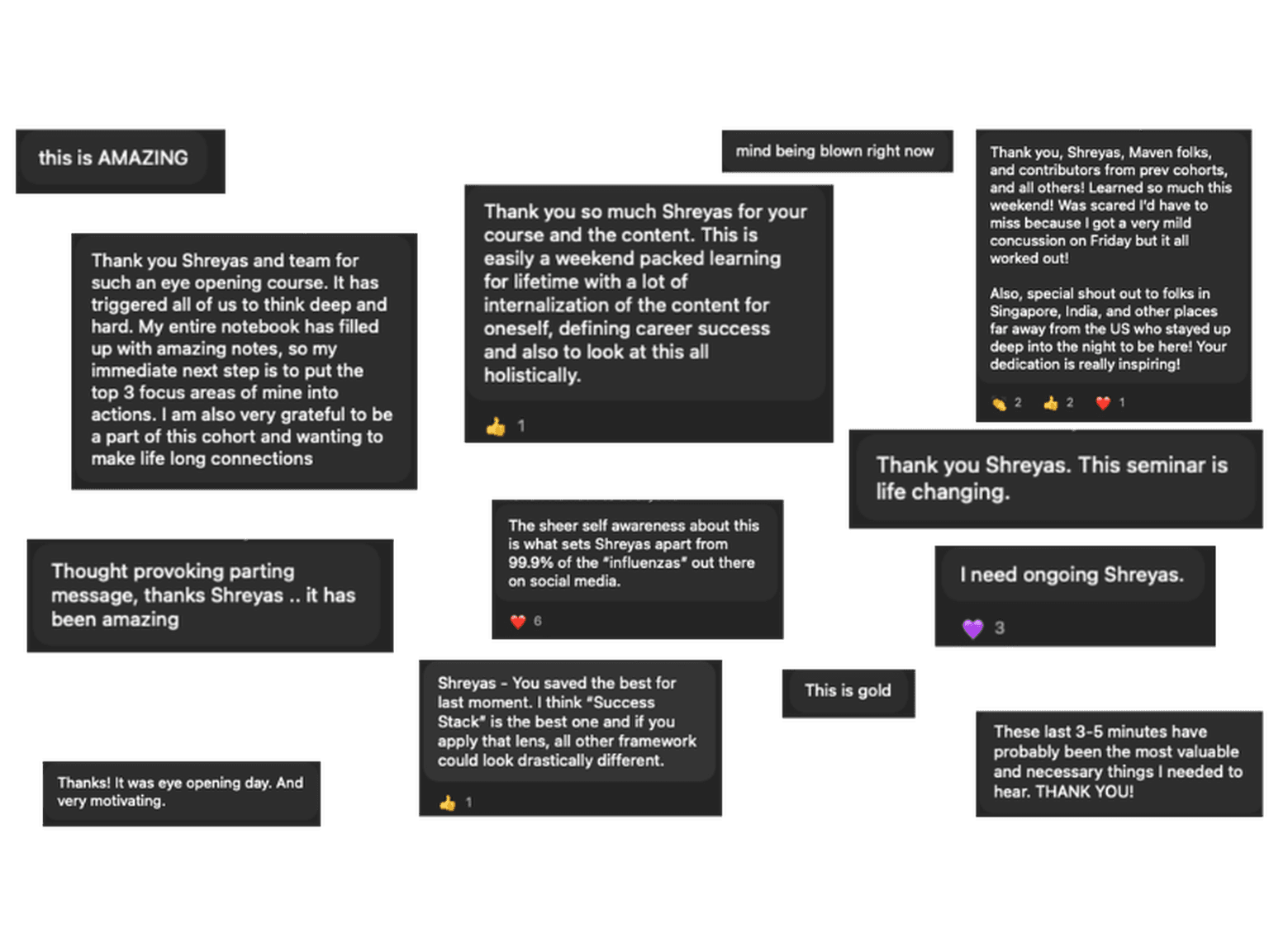 Live, unfiltered student comments from the February cohort