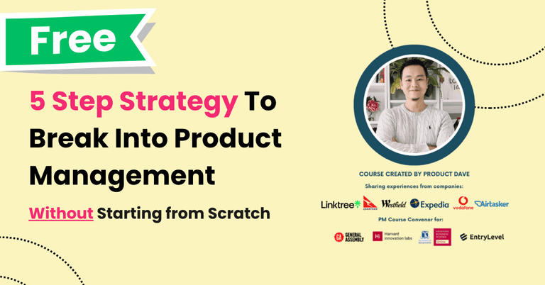5 Step Strategy To Break into Product Management (Course + Quiz + Journey Tracker) cover image