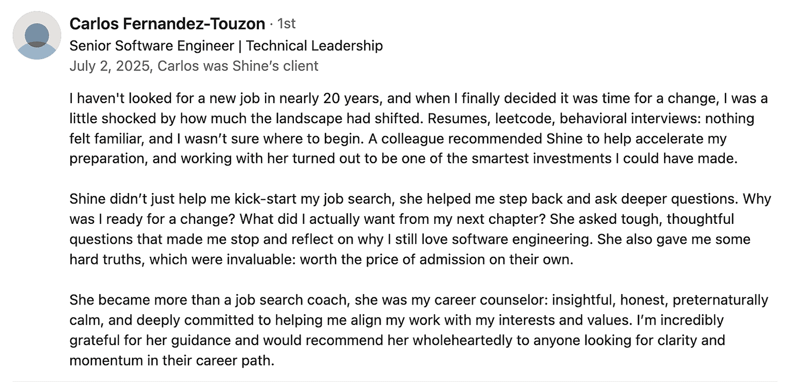 See all testimonials on http://linkedin.com/in/shinegarg/details/recommendations