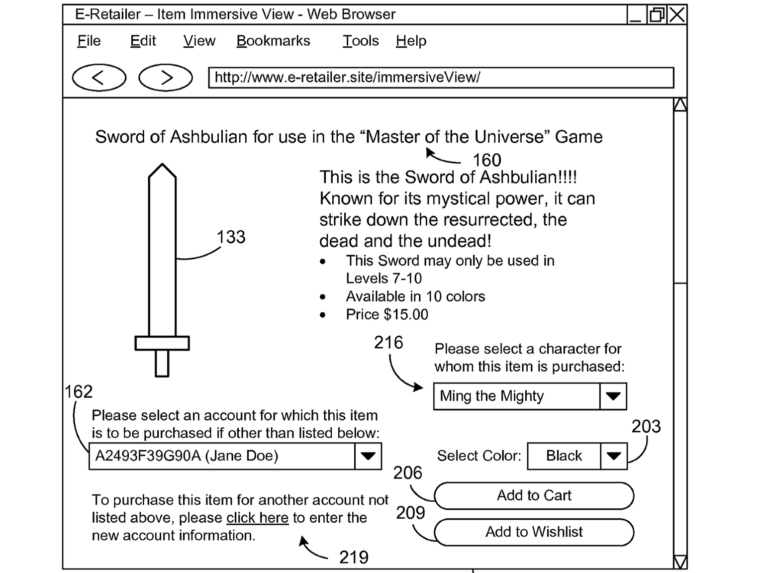 One of David's patents on facilitating the purchase of items associated with an application