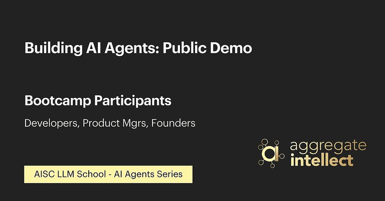 Building AI Agents: Bootcamp 2601 Public Demo cover image