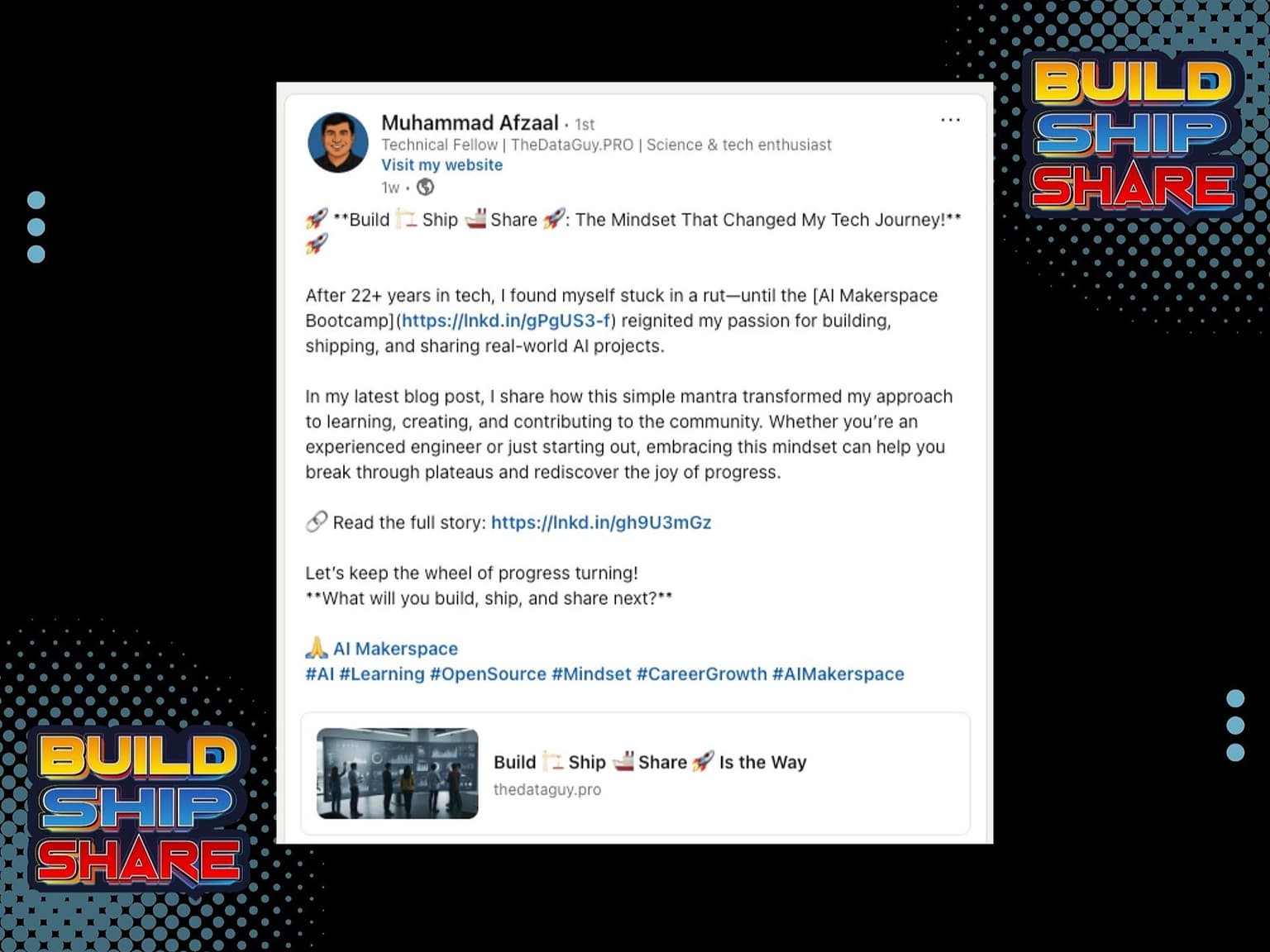Read more at https://thedataguy.pro/blog/2025/05/build-ship-share/ 