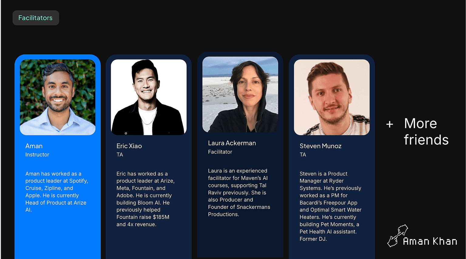 This group consists of professional facilitators, practicing AI PMs and prior Students)