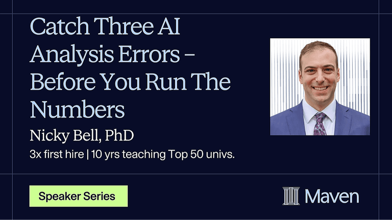 Catch Three AI Analysis Errors -- Before You Run The Numbers cover image