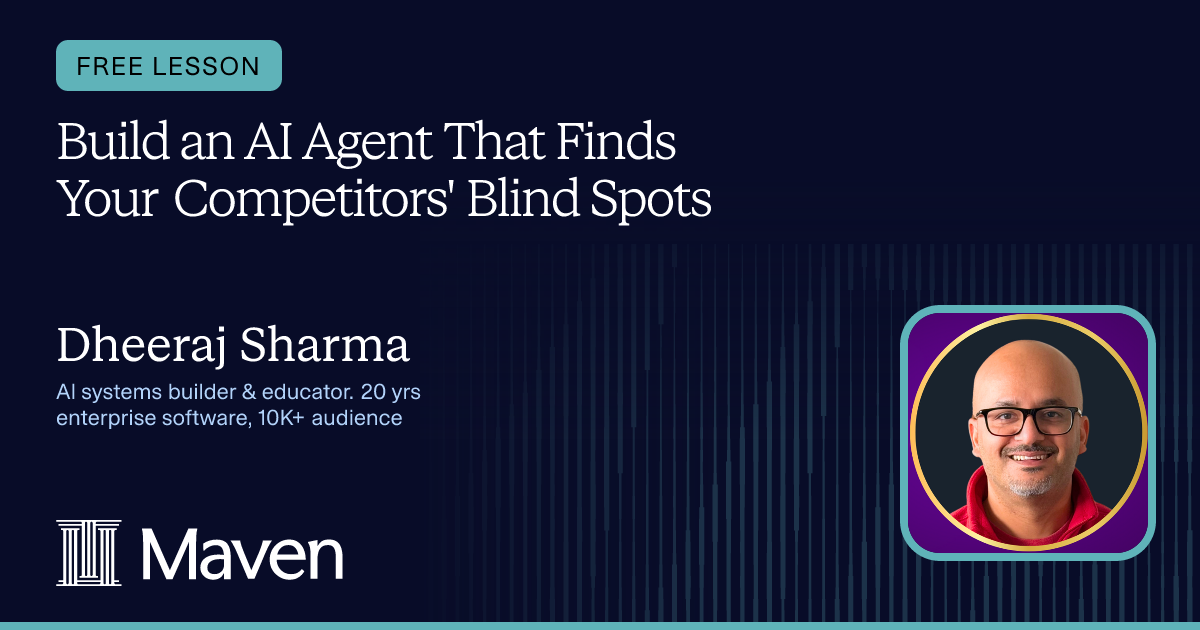 Build an AI Agent That Finds Your Competitors' Blind Spots cover image
