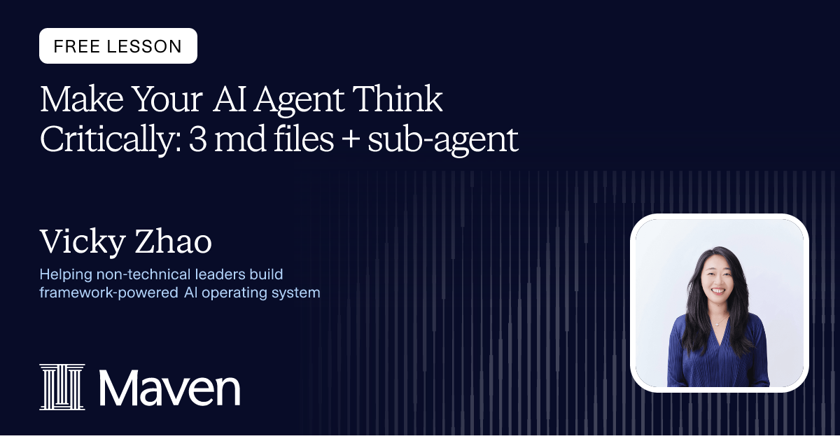 Make Your AI Agent Think Critically: 3 md files + sub-agent cover image