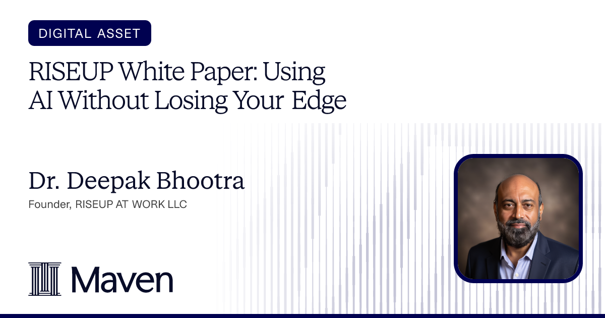 RISEUP White Paper: Using AI Without Losing Your Edge cover image