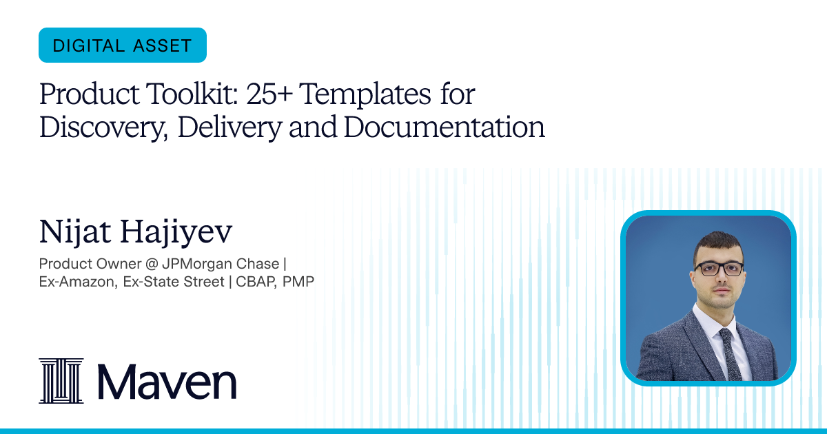 Product Toolkit: 25+ Templates for Discovery, Delivery and Documentation cover image
